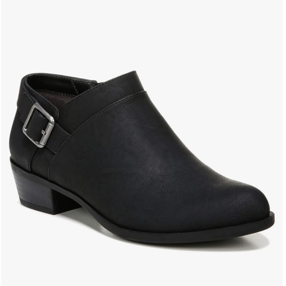 NWT Black LifeStride Womens Alexi Ankle Buckle Boot 6.5M Bootie Casual Flat Boho - Picture 1 of 10